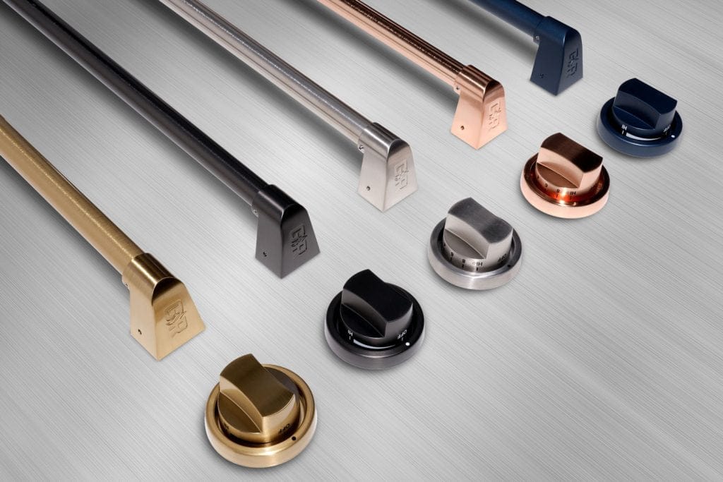 36 Inch Professional Gas Range with Tilt Panel Touch Control in Black/Rose Gold | Gordon Ramsay Series - RSG36B-RSG