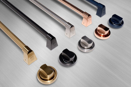 36 Inch Professional Gas Range with Tilt Panel Touch Control in Black/Rose Gold | Gordon Ramsay Series - RSG36B-RSG