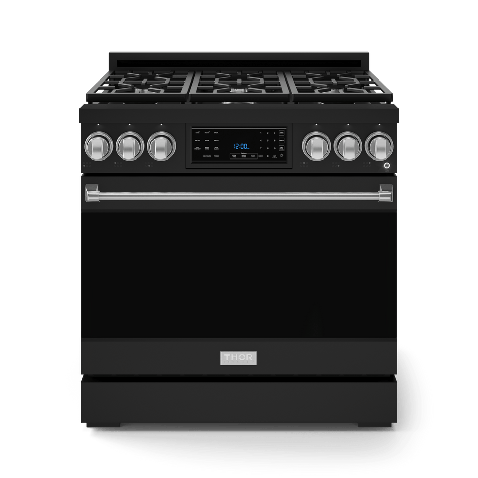 36 Inch Professional LP Range with Tilt Panel Touch Control in Stainless Black/Stainless Steel | Gordon Ramsay Series - RSG36BLP-SS