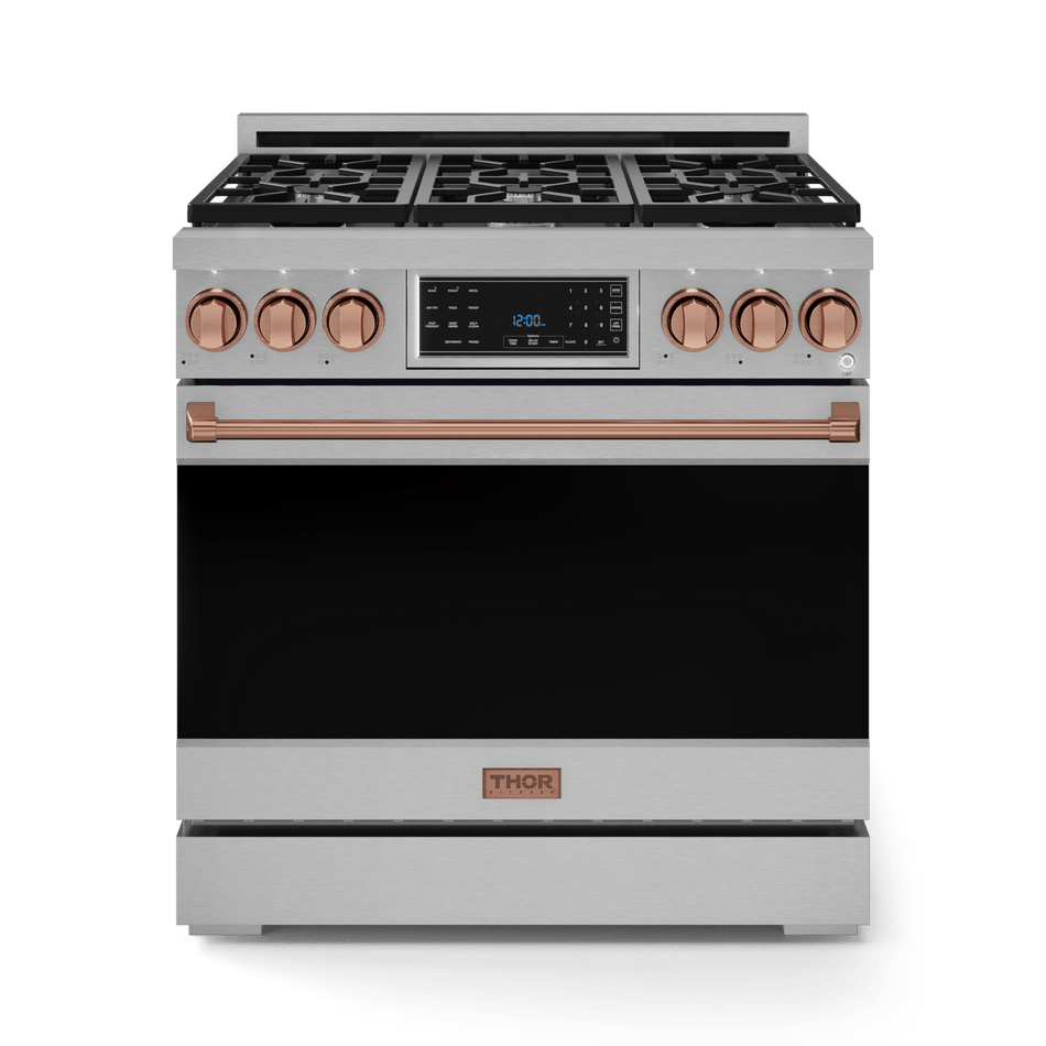36 Inch Professional Gas Range with Tilt Panel Touch Control in Stainless Steel/Rose Gold | Gordon Ramsay Series - RSG36-RSG