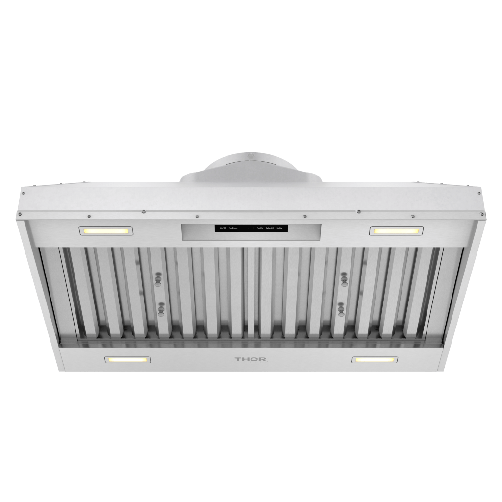 Thor Range Hood 36-Inch Liner Wall Mount Range Hood in Stainless Steel with powerful airflow, quiet operation, and commercial-grade baffle filters – XLH36, under