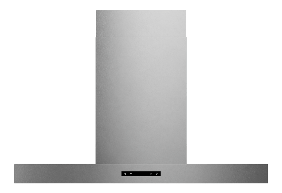 36-Inch Thor range hood T-Shape Professional Range Hood with 550 CFM ventilation, LED lighting, and heat sensor for sleek and efficient kitchen ventilation, front.