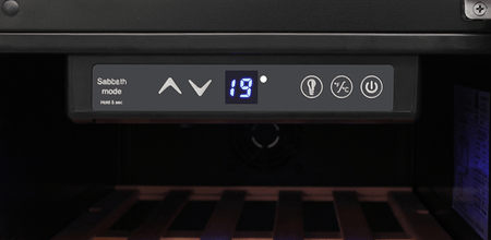 Thor Wine Cooler 15-Inch Single Zone with 33-bottle capacity, precise temperature control, UV-protected glass door, LED lighting & charcoal filtration, sabbath mode, TWC1501