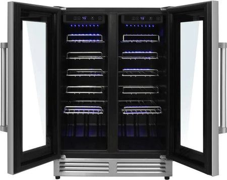 Thor Wine Cooler 24-Inch, 42 Bottle Dual Zone, Built-in or Freestanding, Stainless Steel – TWC2402, perfect for wine storage and preservation, front open