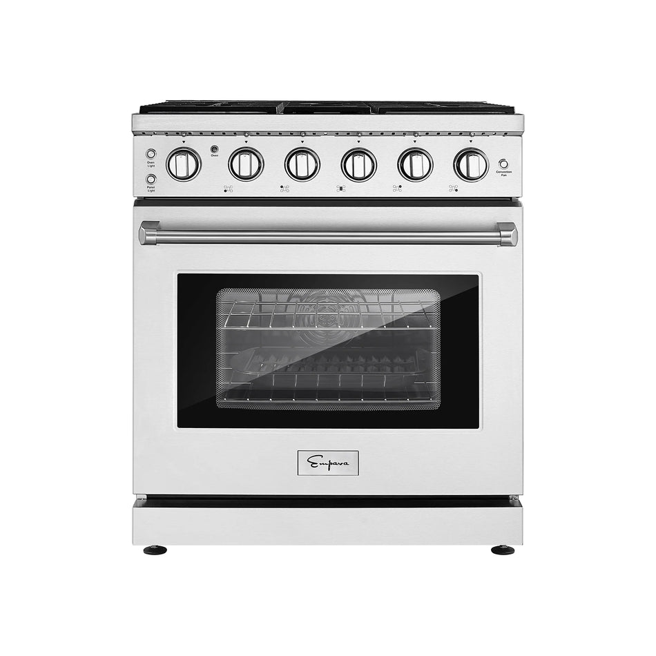 Empava 30 In. Pro-Style Slide-in Single Oven Gas Range