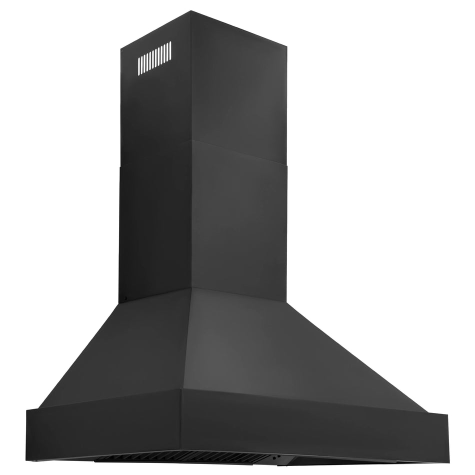 ZLINE 48" Ducted Vent Black Stainless Steel Wall Mount Range Hood, BS655N-48