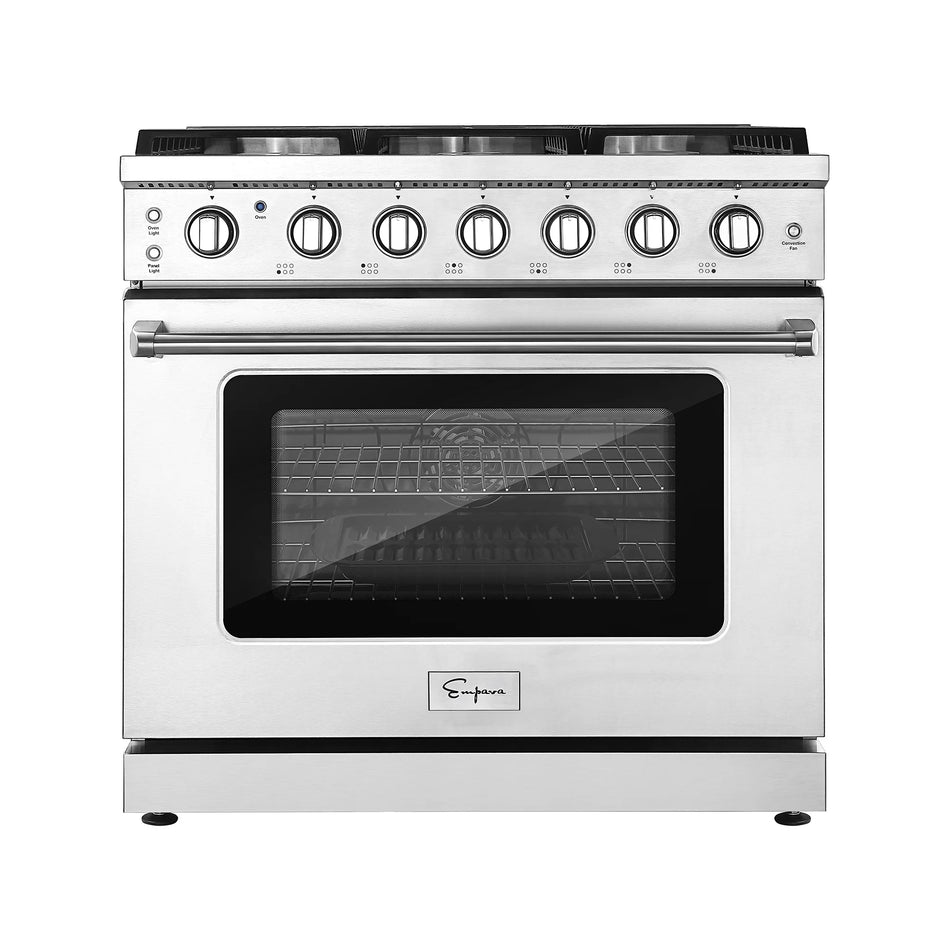 Empava 36 in. Pro-Style Slide-in Single Oven Gas Range