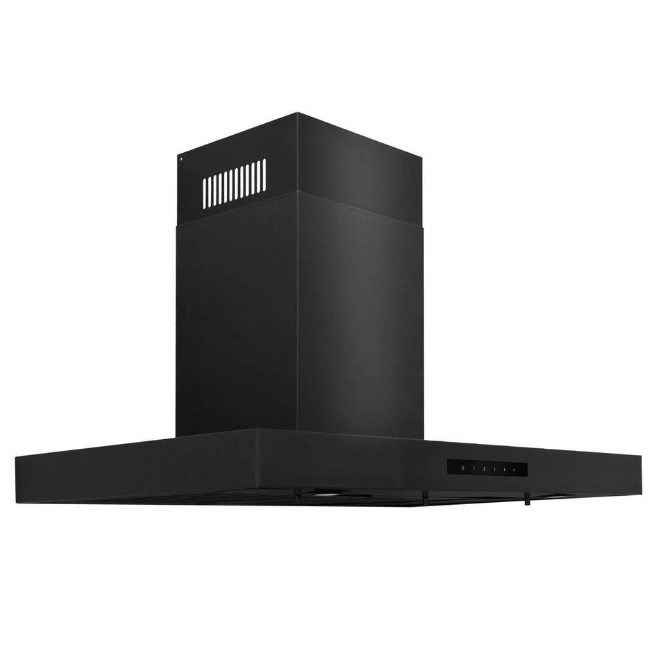 ZLINE 36" Convertible Vent Wall Mount Range Hood in Black Stainless Steel