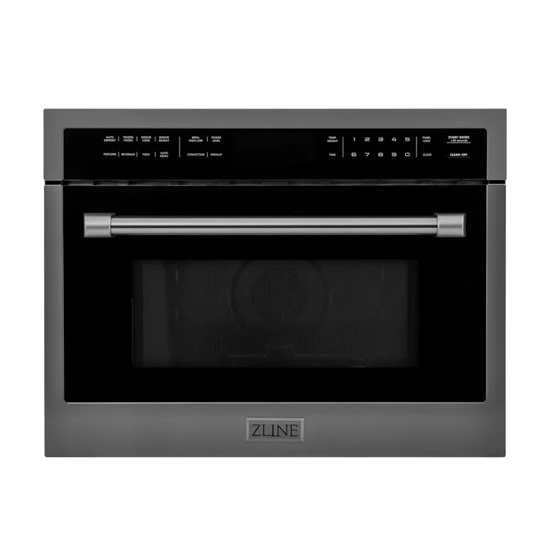 ZLINE 24 in. Built-in Convection Microwave Oven in Black Stainless Steel, MWO-24-BS