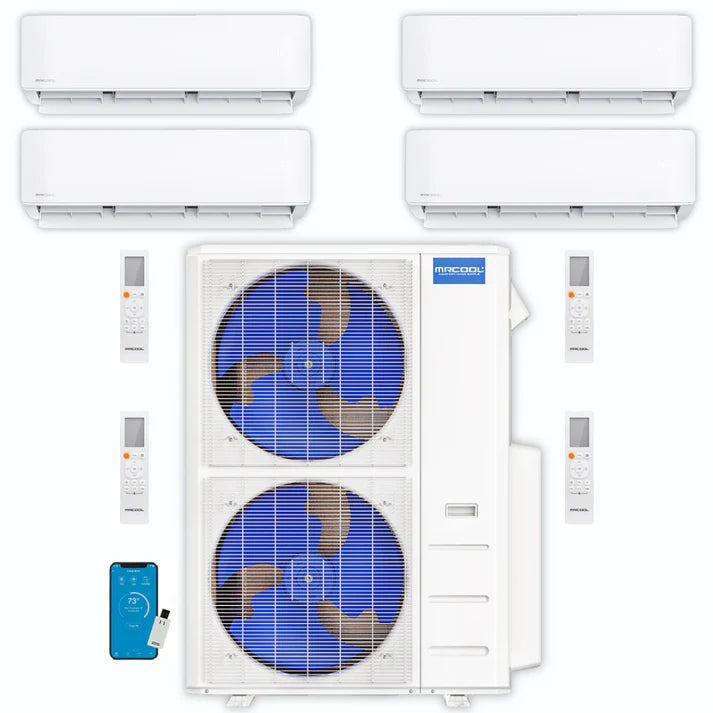 MRCOOL DIY Mini Split - 39,000 BTU 4 Zone Ductless Air Conditioner and Heat Pump, DIY-B-448HP09090912