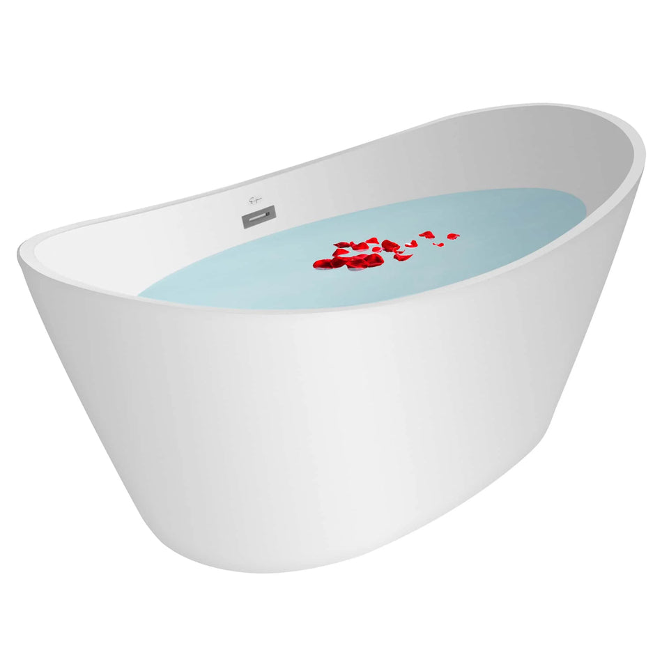 Empava 67" Freestanding Soaking Tub with Center Drain