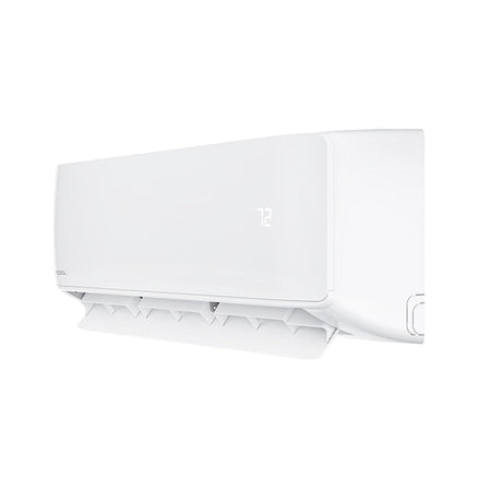 White air conditioner on a white background