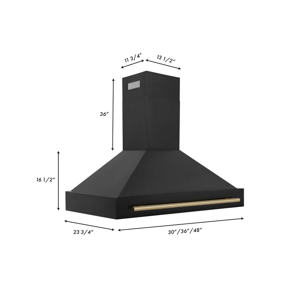 Telescoping chimney included with ZLINE BS655Z-48-CB wall mount range hood