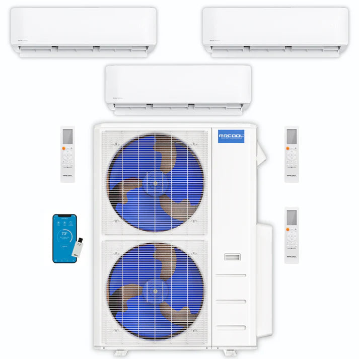 MRCOOL DIY Mini Split - 54,000 BTU 3 Zones Ductless Air Conditioner and Heat Pump, DIY-B-348HP121824