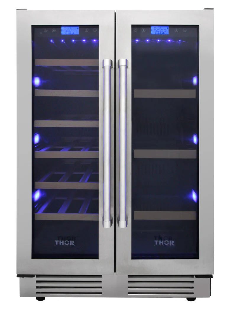 Thor Kitchen 24 in. 21 Bottle & 95-Can Wine Cooler, TBC2401DI