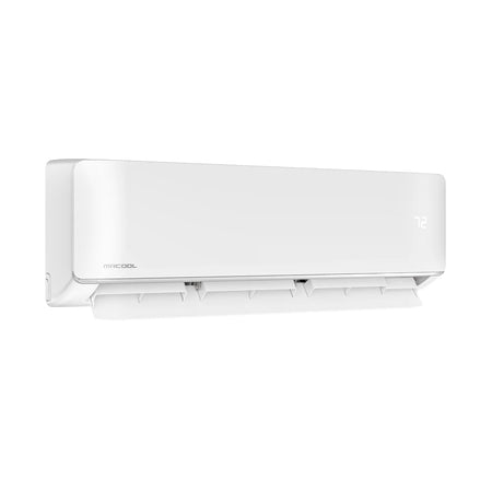 White air conditioner on a white background