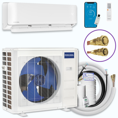 MRCOOL DIY® 5th Gen EasyPro® 24,000 BTU Single Zone Mini Split Complete System 230V with 11.5 ft. DIY Quick Connect Line Set, EZPRO-24-HP-23011DE-O