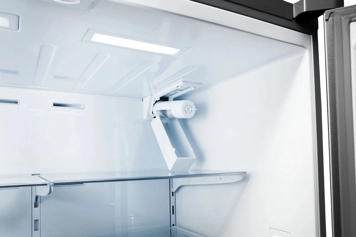 Thor Refrigerator with 22 cu. ft. storage, fingerprint-resistant stainless steel, ice/water dispenser, and adjustable racks for a convenient kitchen solution, water filter, TRF3601FD