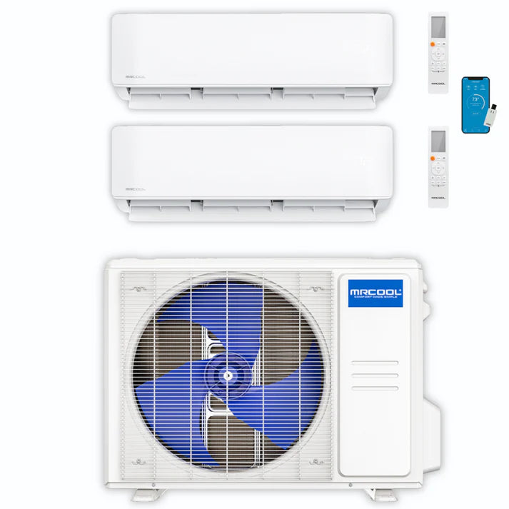 MRCOOL DIY Mini Split - 27,000 BTU Dual Zone Ceiling Cassette & Ductless Air Conditioner and Heat Pump