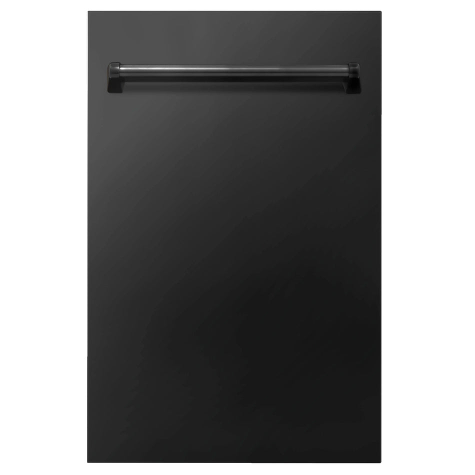 ZLINE 18 in. Top Control Dishwasher in Black Stainless Steel, DW-BS-18