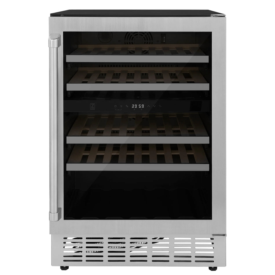 ZLINE 24" Monument Dual Zone 44-Bottle Wine Cooler in Stainless Steel